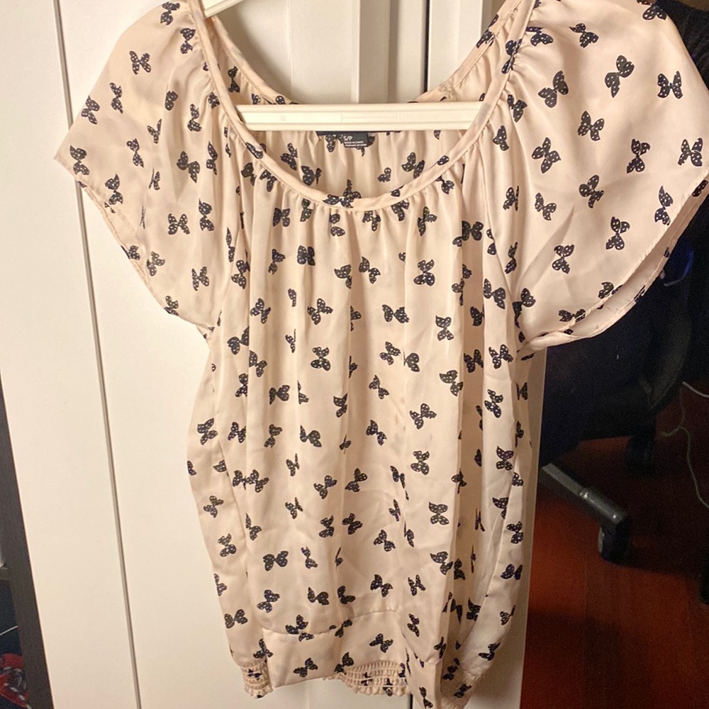Forever 21, Butterfly Pattern Top Blouse